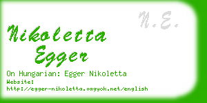 nikoletta egger business card
